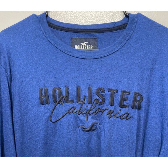 💙 Hollister California Blue Logo Long Sleeve Tee – Size XL - Picture 3 of 7